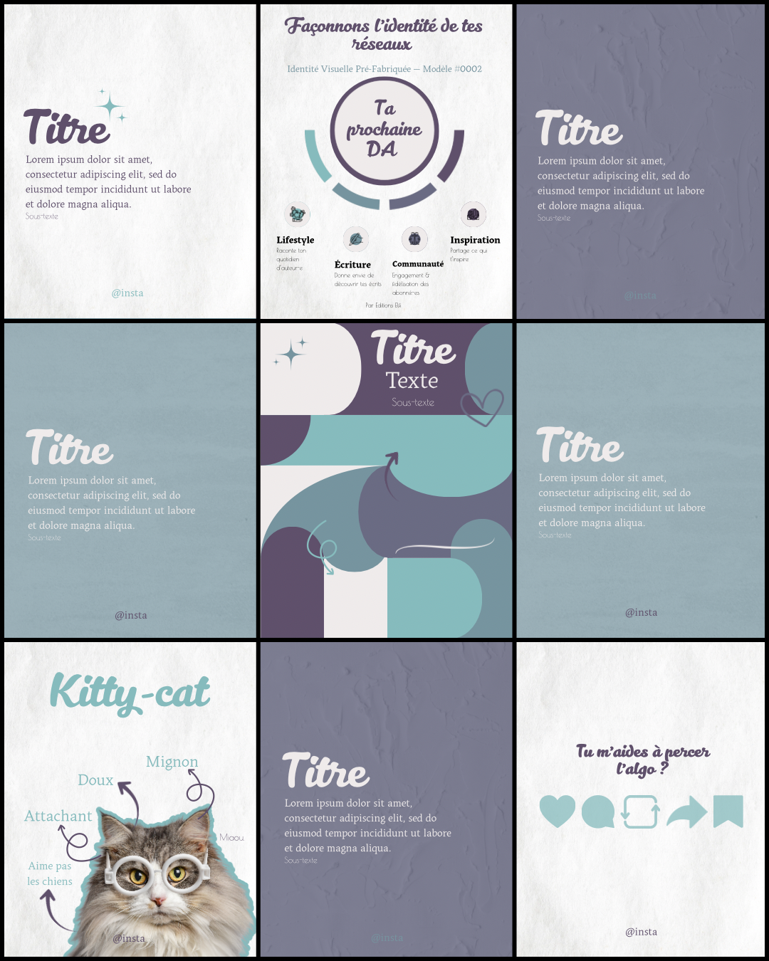 Découvrez une identité visuelle pré-fabriquée spécialement conçue pour les auteur·ices indépendant·es qui souhaitent professionnaliser leur image de marque sans y passer des heures.
Ce kit complet et prêt à l’emploi inclut des templates graphiques professionnels, une palette de couleurs harmonieuse, ainsi que des typographies soigneusement sélectionnées pour refléter votre univers littéraire et renforcer la cohérence de votre communication.

Auto-édition. Services Elfi 
